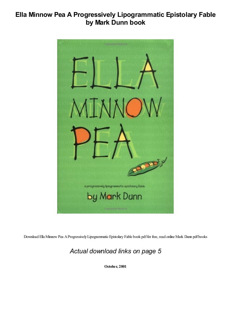 Ella Minnow Pea Book Pdf / Pdf Ella Minnow Pea A Novel In
