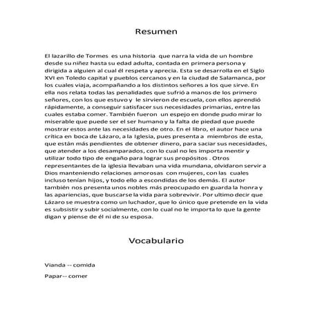 El Lazarillo de Tormes