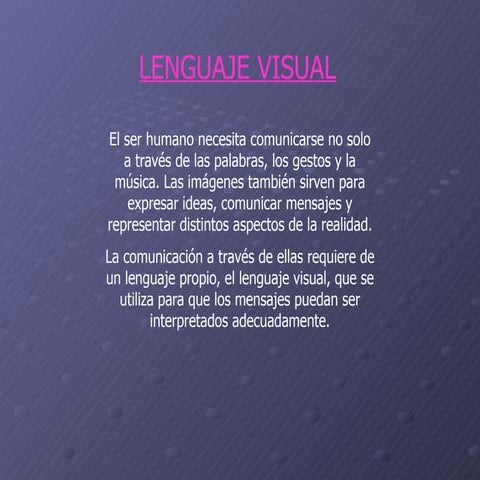 EL LENGUAJE VISUAL (1º de ESO) 
