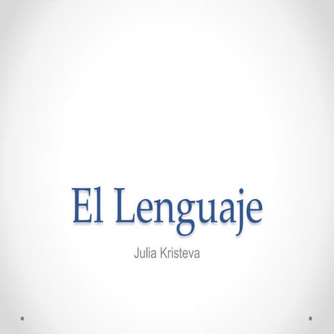 El lenguaje