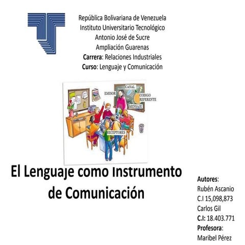 El lenguaje como instrumento de la comunicacion | PPTX