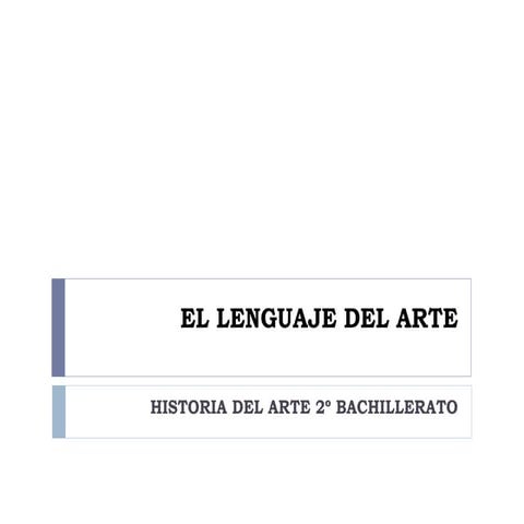 El lenguaje del arte