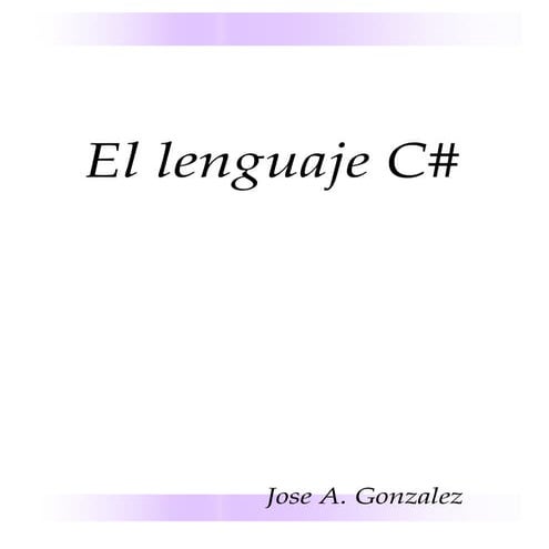 El lenguaje de programación c#prev