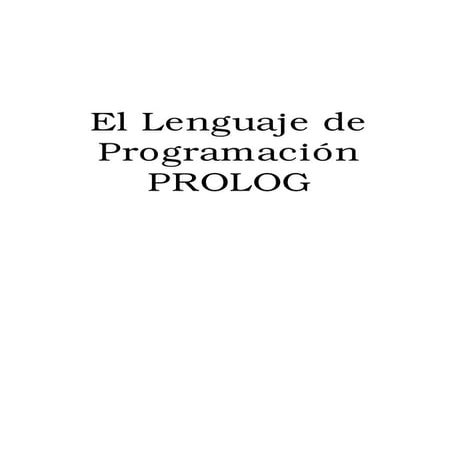El lenguaje de programaciã³n prolog   jaume i castellã³n