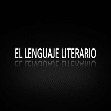 El lenguaje literario