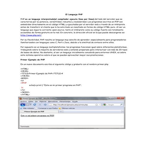 El lenguaje php