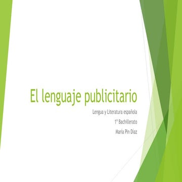 El lenguaje publicitario