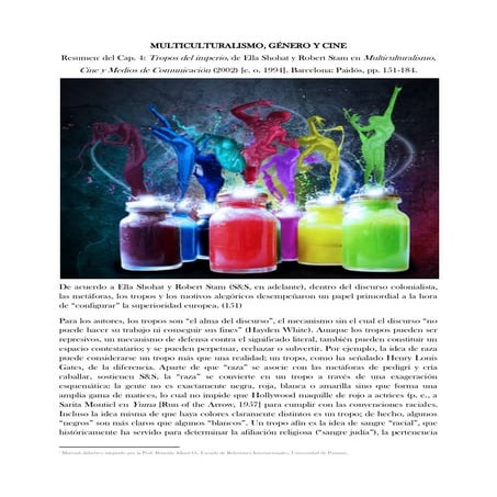 Ella Shohat Multiculturalismo Genero y Cine