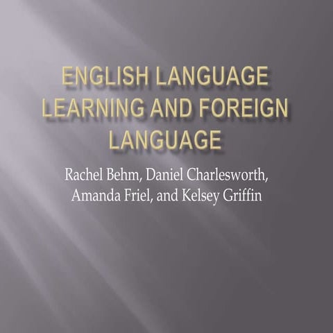 ELL and Foreign Language