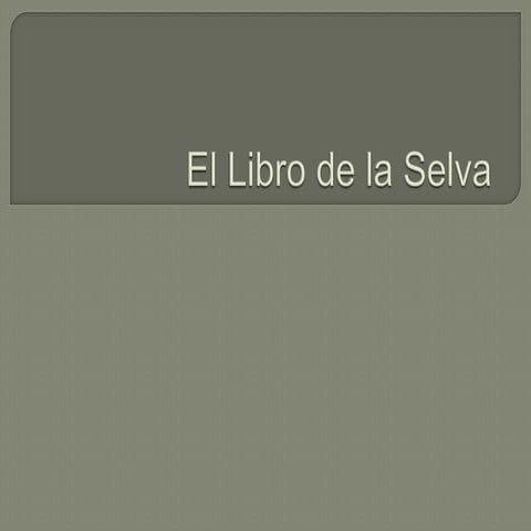 El libro de la selva presentacion