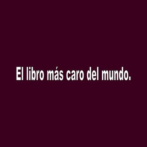 El libro más caro del mundo