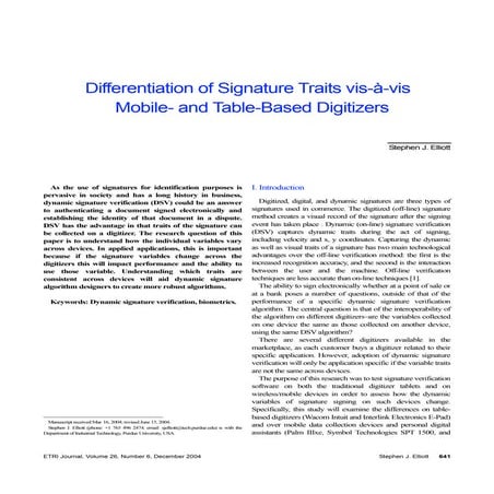 (2004) Differentiation of Signature Traits vis-a-vis Mobile- and Table-Based ...