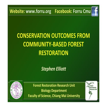 Conservation Outcomes From Community Based Forest Restoration Pdf