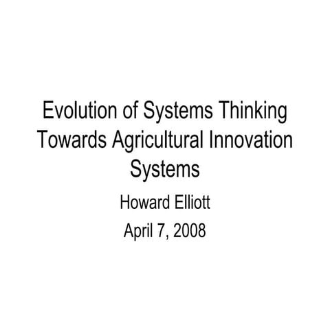 Elliott, h. evolution of systems thinking (for NARS)