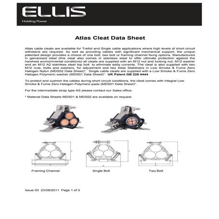 Ellis Patents Atlas Cable Cleats
