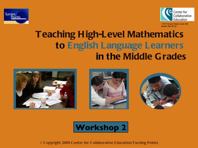 Mathematics for ELL Students Workshop 2 Presentation