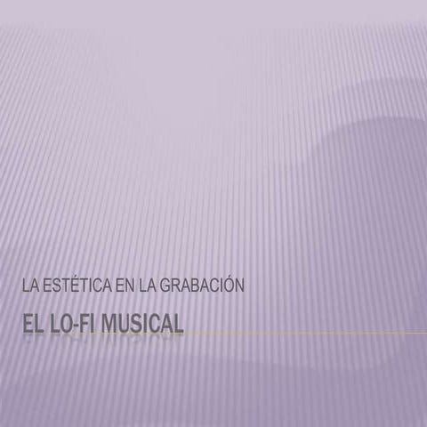 El lo fi musical. alejandro osvaldo patrizio