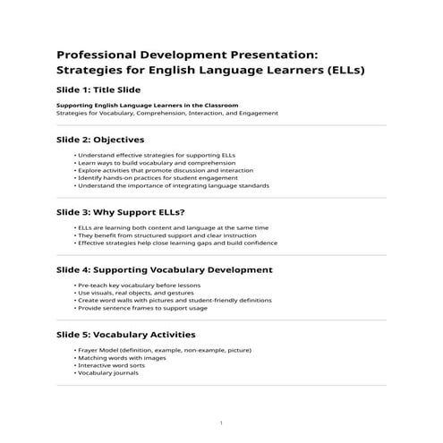 Effective Strategies for Supporting English Language Learners (ELLs) in ...