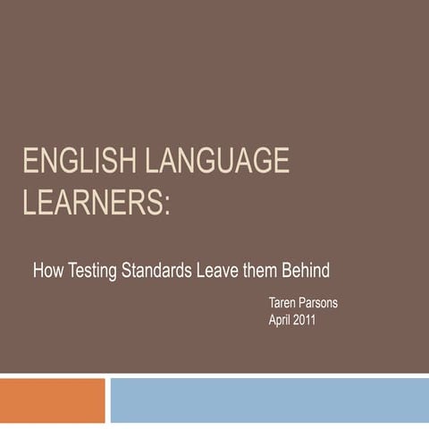 English Language Learners and NCLB testing