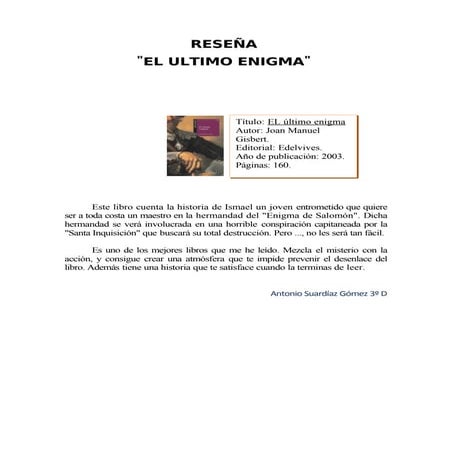 El úLtimo Enigma