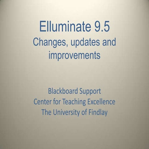 Elluminate9.5 Update