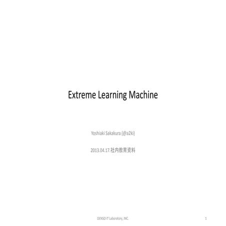 Extreme Learning Machine