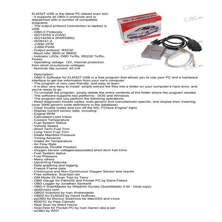 Elm327 Usb Is The Latest Pc