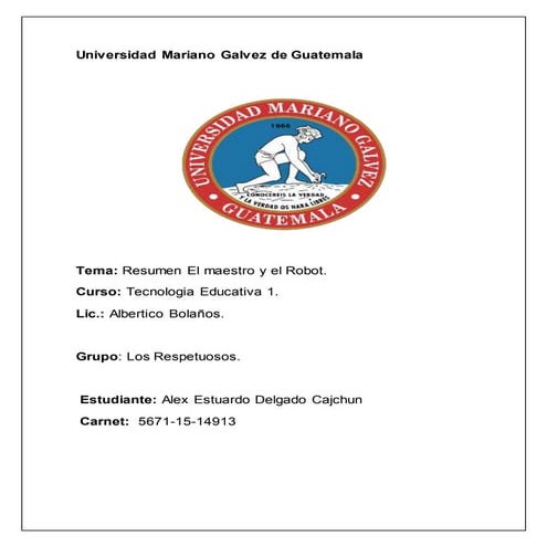 El maestro y el robot