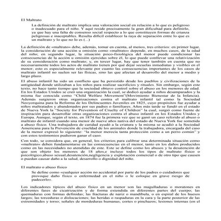 El maltrato