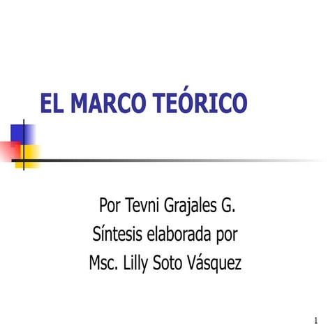 El marco teórico