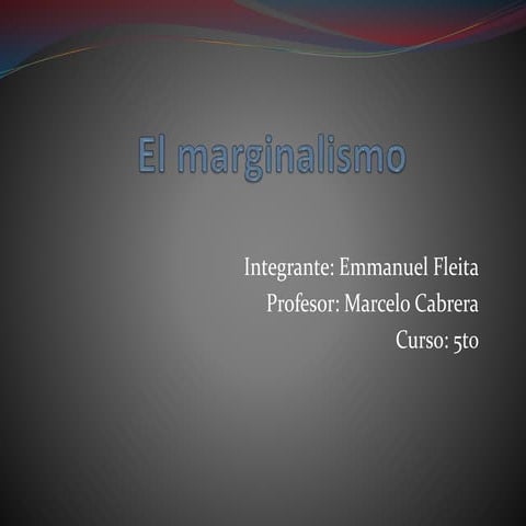 El marginalismo