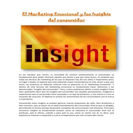 El marketing emocional y los insights del consumidor
