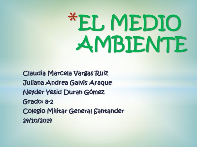 El Medio Ambiente