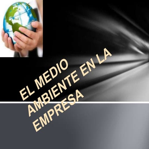 El medio ambiente en la empresa | PPTX