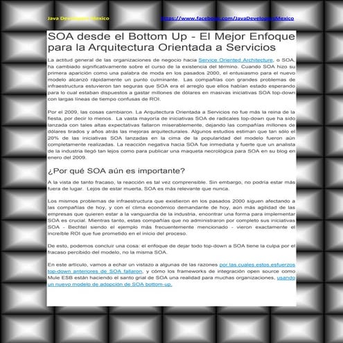 El mejor enfoque para una arquitectura orientada a servicios