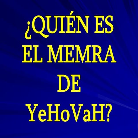 El Memra de YeHoVaH