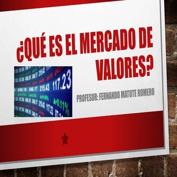 ¿Qué es el mercado y la bolsa de valores? | PPT