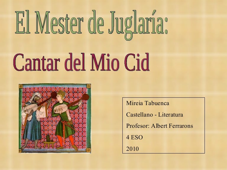 El Mester de Juglaría