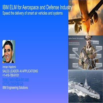IBM Detailed ALM/ELM  for Aerospace & Defence overview