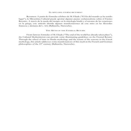 El eterno retorno | PPT