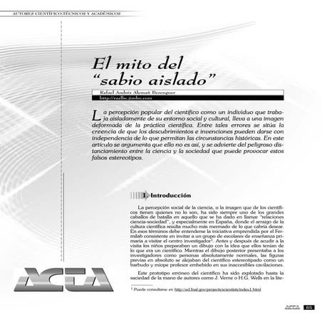 El mito del sabio aislado