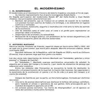 El modernismo