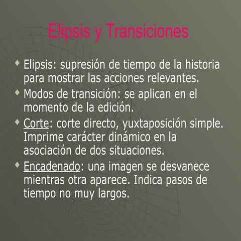 El montaje y las transiciones en el cine | PPTX
