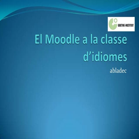 El moodle a la classe d’idiomes