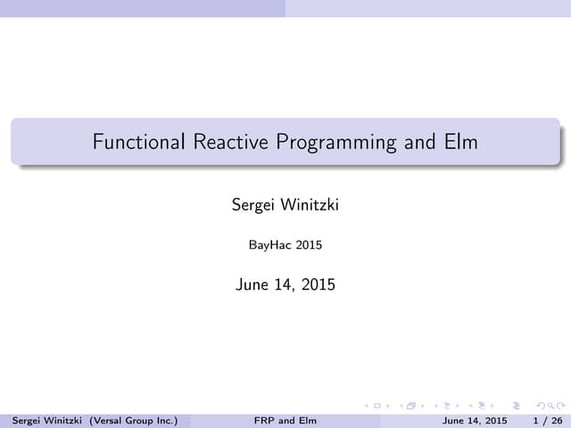 Elm talk bayhac2015