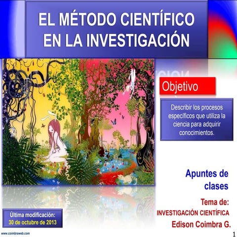 El método científico en la investigación