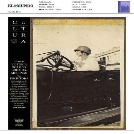 Victoria Ocampo: editora, mecenas y...escritora