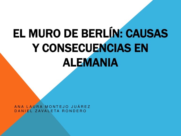 El Muro de Berlín Causas y Consecuencias en Alemania