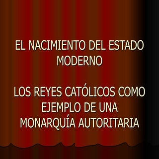 El nacimiento del estado moderno