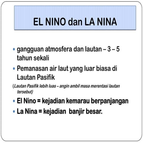 Elnino la nina